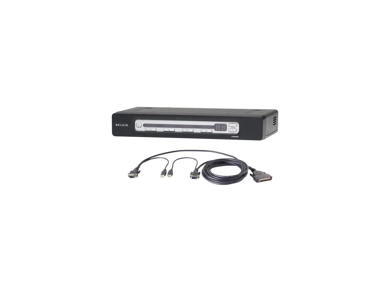 BELKIN F1DA104Z OmniView PRO3 USB & PS/2 4-Port KVM Switch