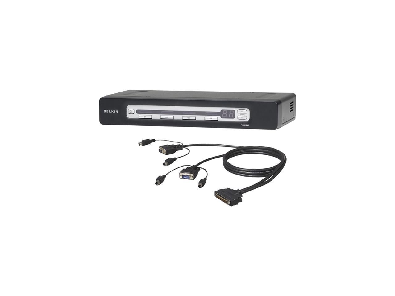 BELKIN F1DA104Z OmniView PRO3 USB & PS/2 4-Port KVM Switch