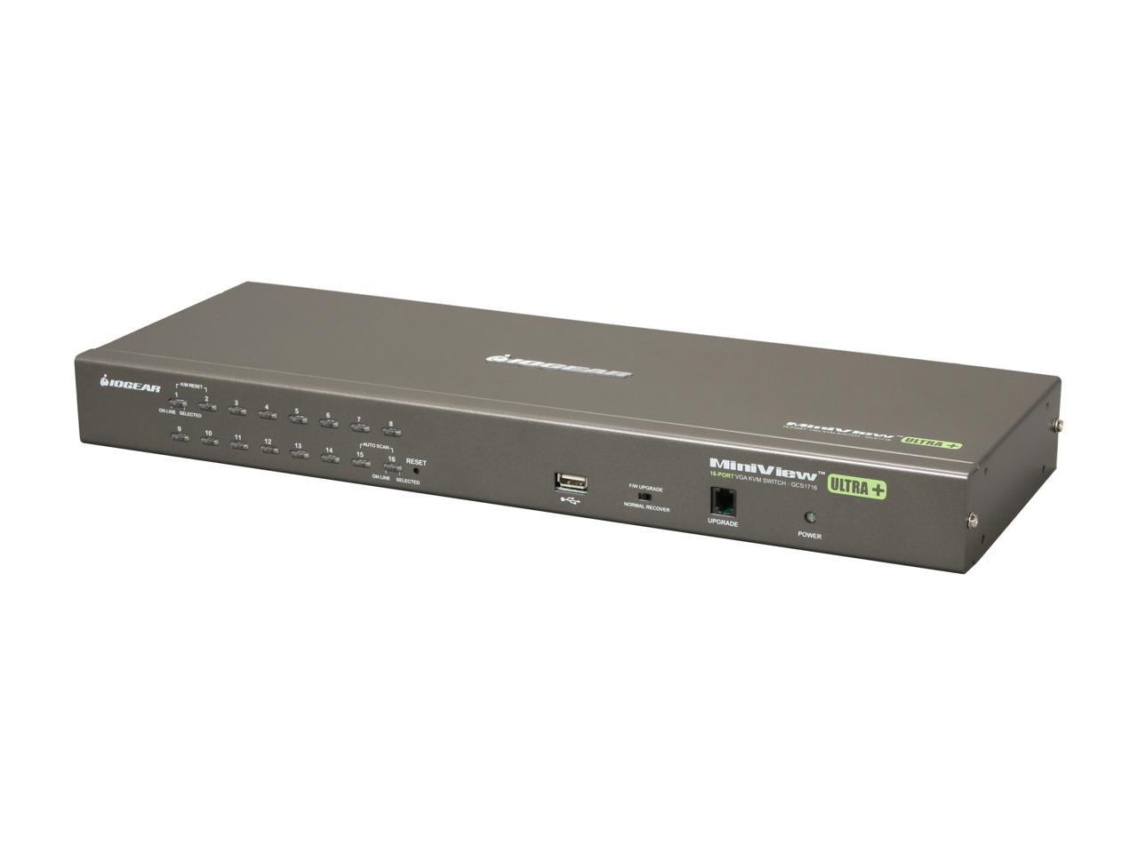 IOGEAR GCS1716 16-Port USB PS/2 Combo KVM Switch