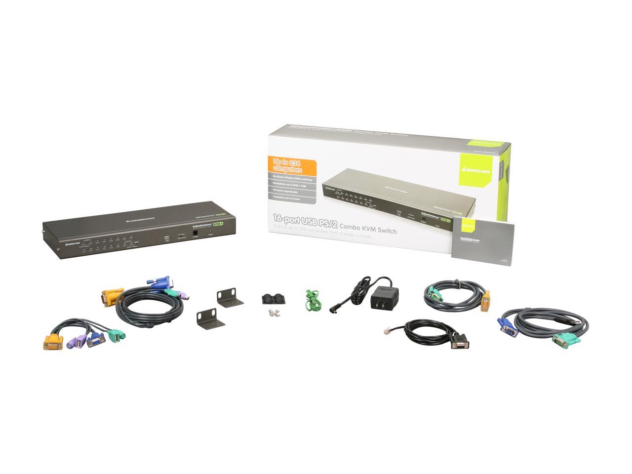 IOGEAR GCS1716 16-Port USB PS/2 Combo KVM Switch