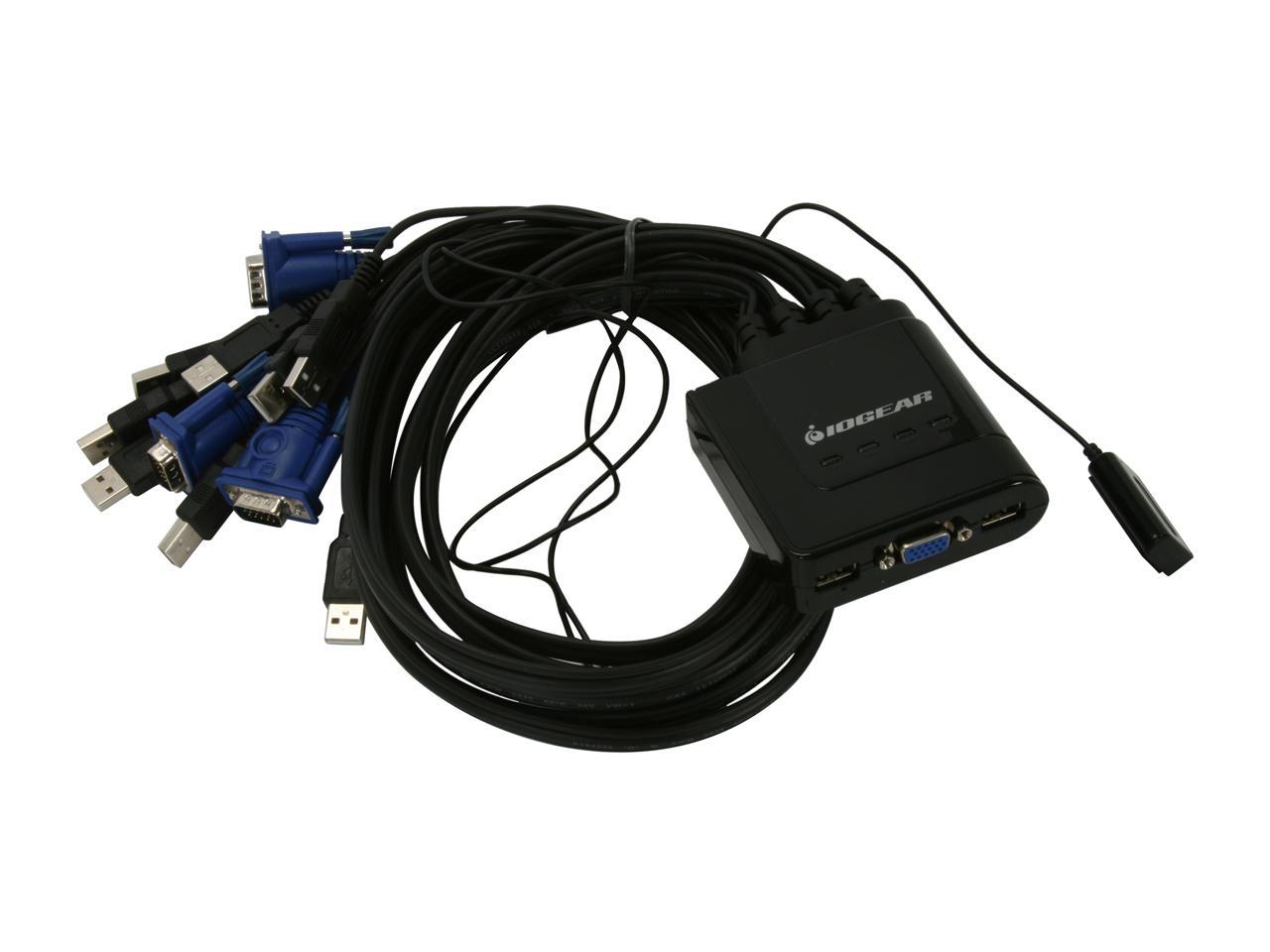 IOGEAR GCS24U 4-Port USB VGA KVM Cable Switch