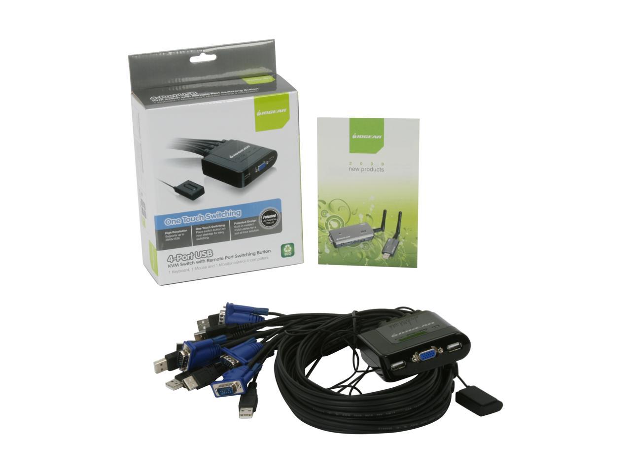 IOGEAR GCS24U 4-Port USB VGA KVM Cable Switch