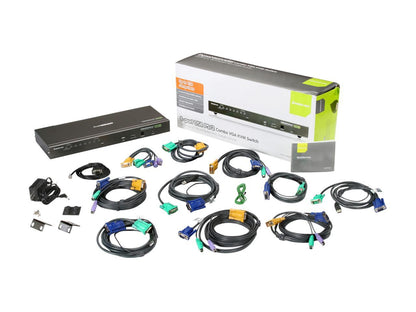 IOGEAR GCS1808KIT 8-Port USB PS/2 Combo VGA KVM Switch with Cables