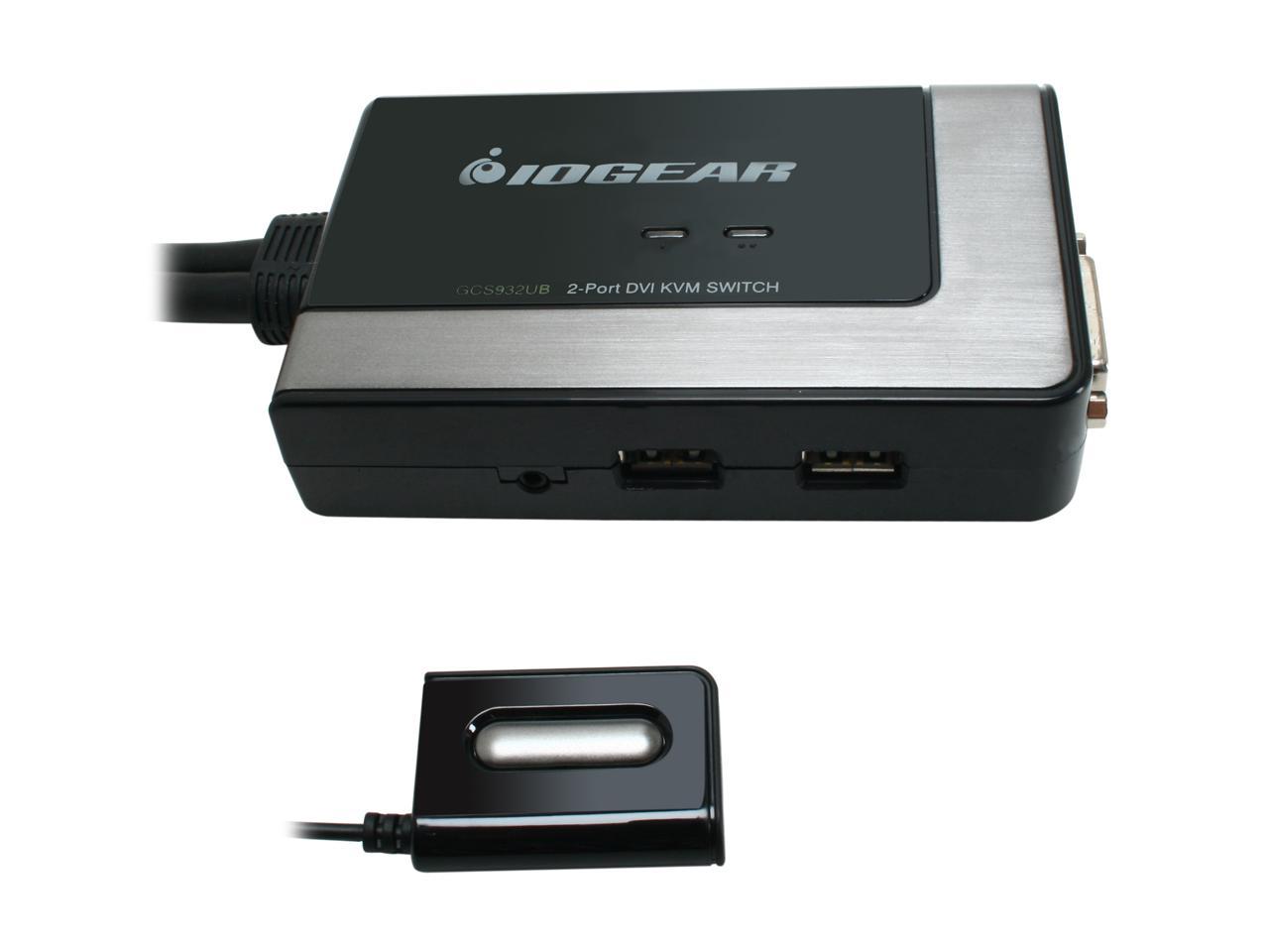IOGEAR GCS932UB 2-Port USB DVI KVM with Audio and Mic.