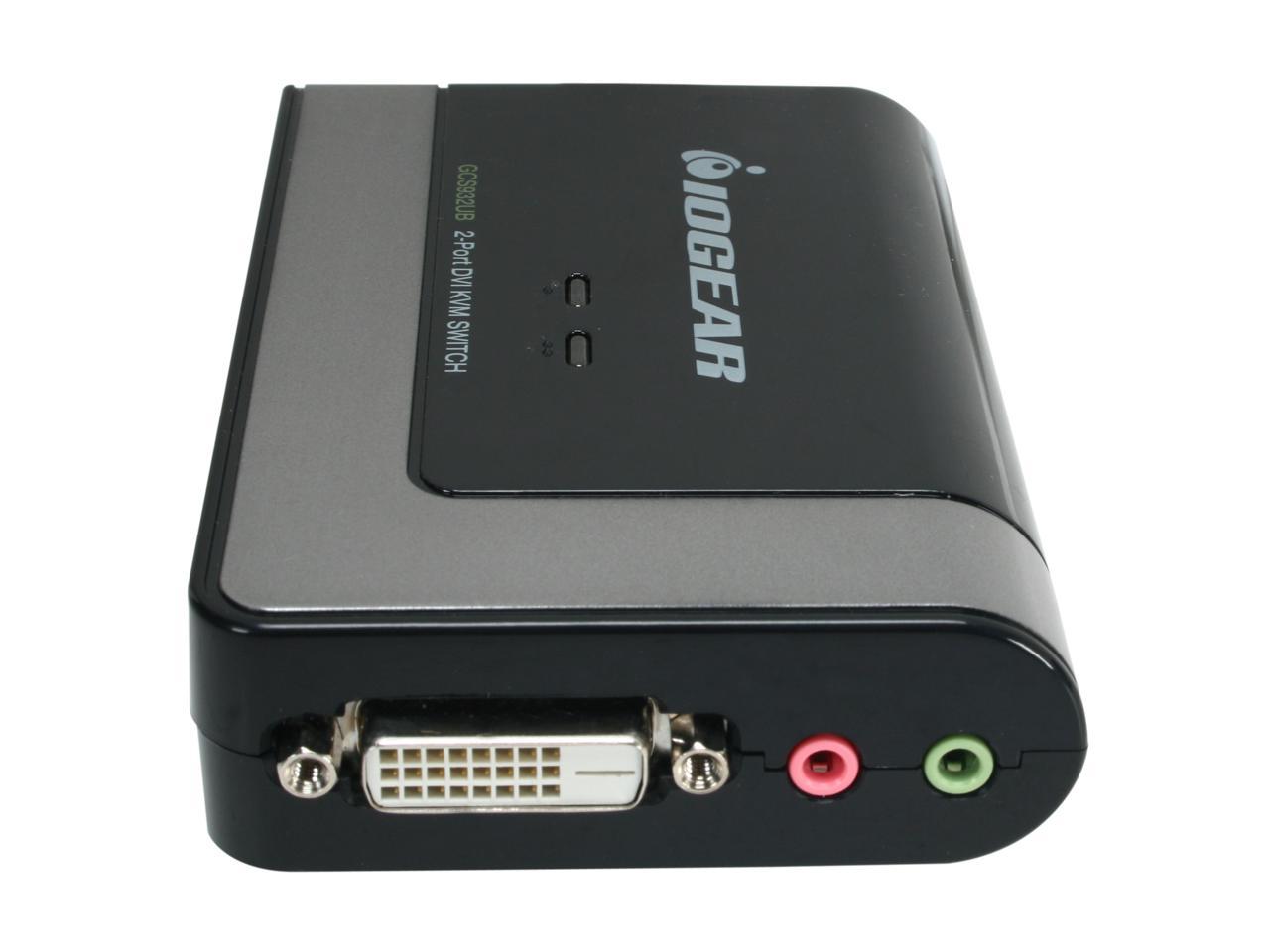 IOGEAR GCS932UB 2-Port USB DVI KVM with Audio and Mic.