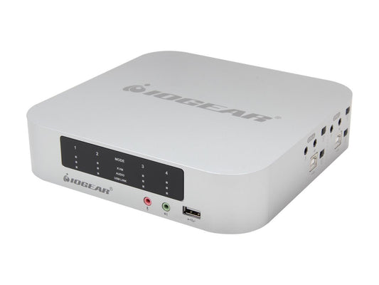 IOGEAR GCS1924 4-port DualView Mini DisplayPort KVMP Switch with Peripheral Sharing