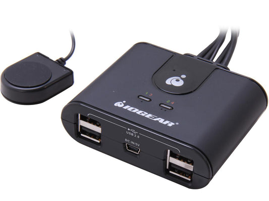 IOGEAR GUS404 4x4 USB 2.0 Peripheral Sharing Switch