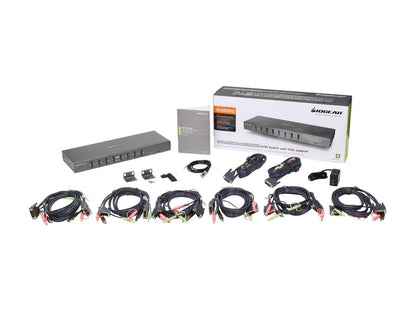 IOGEAR GCS1208KIT1 8-Port Dual Link DVI KVMP Switch KIT