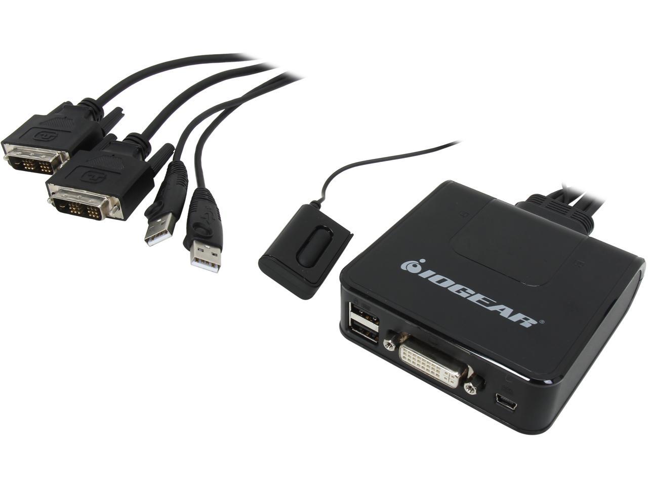 IOGEAR GCS922U 2-Port USB DVI Cable KVM Switch