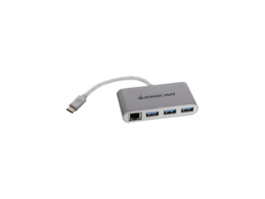 IOGEAR GUH3C34 HUB-C Gigalinq USB-C to USB-A Hub with Ethernet Adapter