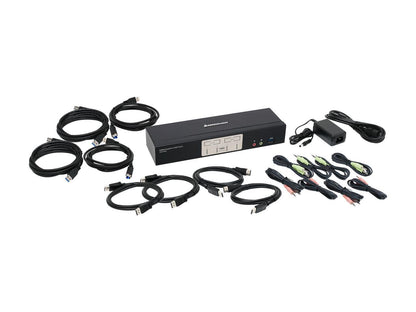 IOGEAR GCS1934 4-Port DisplayPort 1.2 KVMP Switch with USB 3.1 Gen1 Hub and Audio (TAA Compliant)