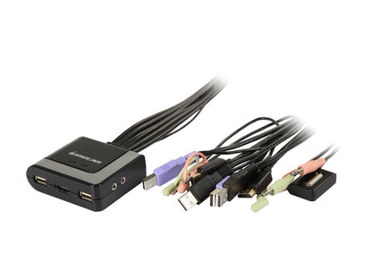 IOGEAR GCS62HMDPKIT 2-Port HDMI and Mini DisplayPort Cable KVM Kit with Audio