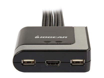 IOGEAR GCS62HMDPKIT 2-Port HDMI and Mini DisplayPort Cable KVM Kit with Audio