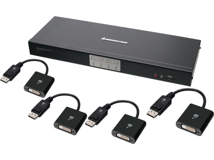 IOGEAR GCS1784DPKIT 4-Port Dual-Link DVI and DisplayPort KVMP Kit with 7.1 Audio (TAA Compliant)