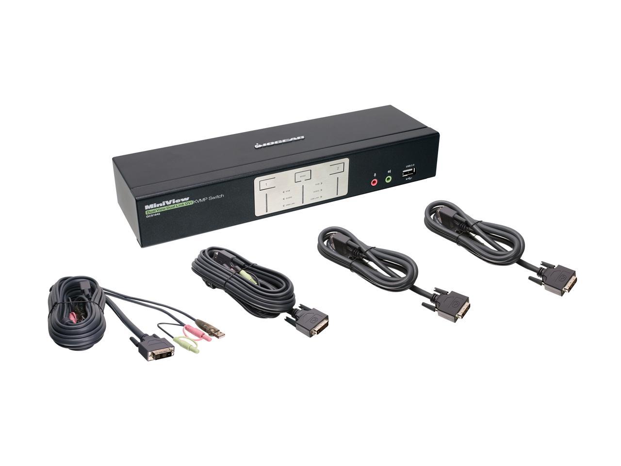 IOGEAR GCS1642DPKIT 2-Port Dual-Link Dual View DVI and DisplayPort KVMP Kit (TAA Compliant)