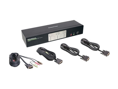 IOGEAR GCS1642DPKIT 2-Port Dual-Link Dual View DVI and DisplayPort KVMP Kit (TAA Compliant)