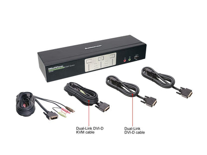 IOGEAR GCS1642DPKIT 2-Port Dual-Link Dual View DVI and DisplayPort KVMP Kit (TAA Compliant)