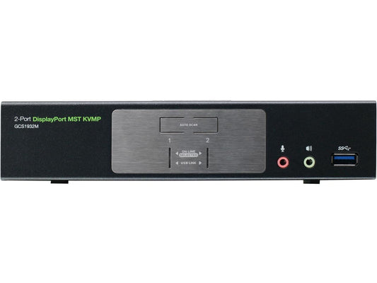 IOGEAR GCS1932M 2-Port 4K DisplayPort KVMP Switch with Dual Video Out and RS-232