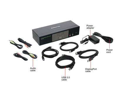 IOGEAR GCS1932M 2-Port 4K DisplayPort KVMP Switch with Dual Video Out and RS-232