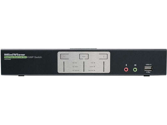IOGEAR GCS1642X 2-Port Dual View Dual-Link DVI KVMP Switch with USB 2.0 Hub and Audio (TAA Compliant)