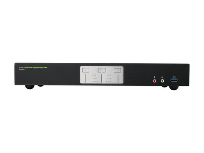IOGEAR GCS1942 2-Port 4K Dual View DisplayPort KVMP with USB 3.0 Hub and Audio (TAA)