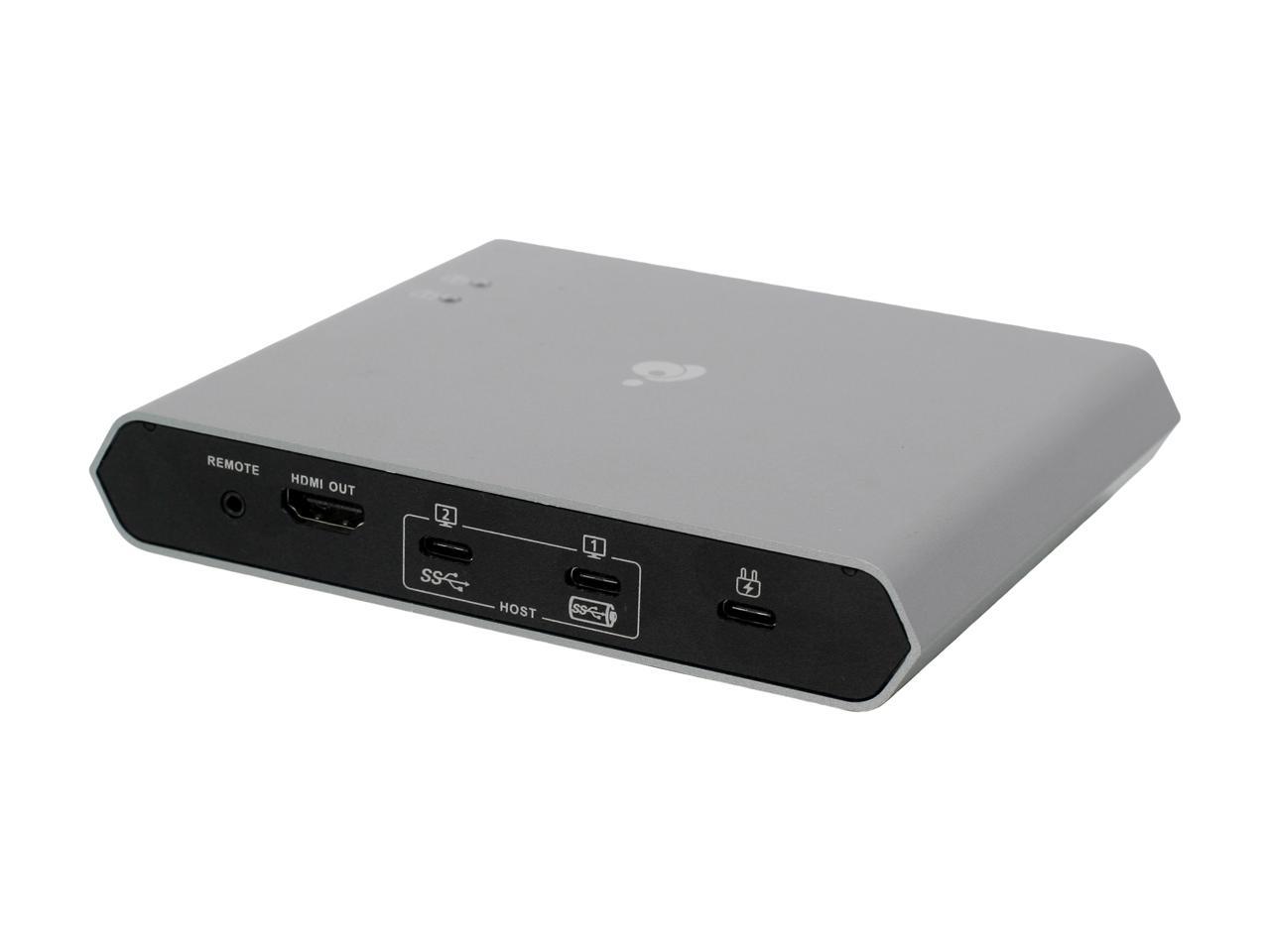 IOGEAR Access Pro GUD3C04 2-Port USB-C KVM Switch with Power Delivery (TAA Compliant)