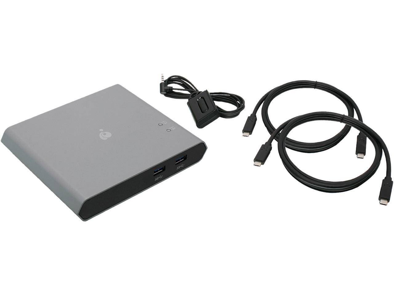 IOGEAR Access Pro GUD3C04 2-Port USB-C KVM Switch with Power Delivery (TAA Compliant)