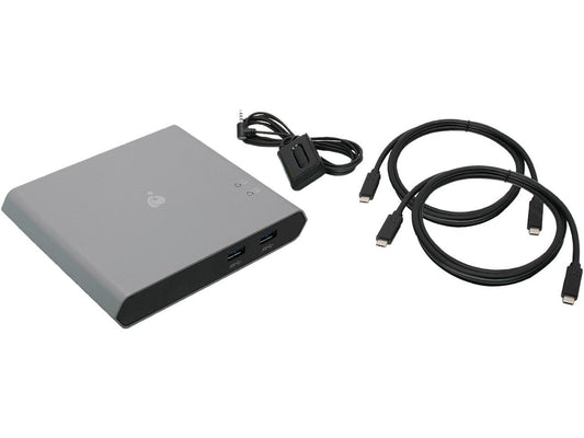 IOGEAR Access Pro GUD3C04 2-Port USB-C KVM Switch with Power Delivery (TAA Compliant)