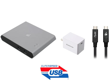 IOGEAR GUD3C04PWRKIT Access Pro 2-Port USB-C KVM Switch with Power Adapter KIT (TAA)