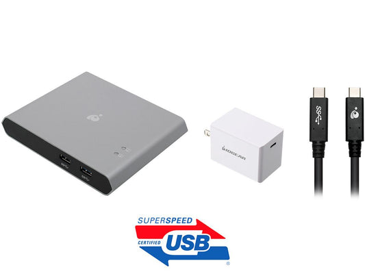 IOGEAR GUD3C04PWRKIT Access Pro 2-Port USB-C KVM Switch with Power Adapter KIT (TAA)