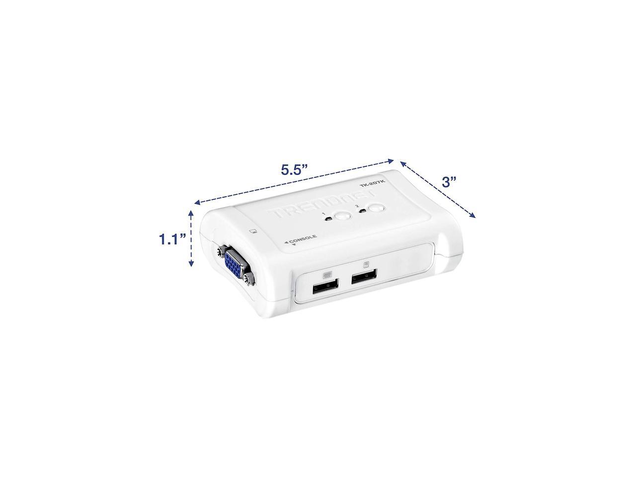 TRENDnet TK-207K 2-Port USB KVM Switch