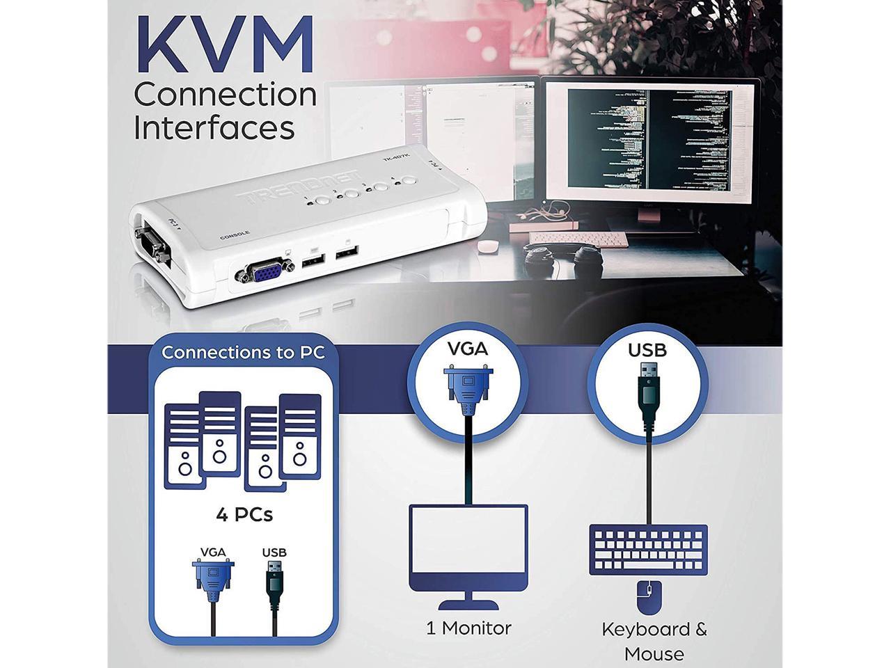 TRENDnet TK-407K 4-Port KVM Switch Kit (Version v1.3R)