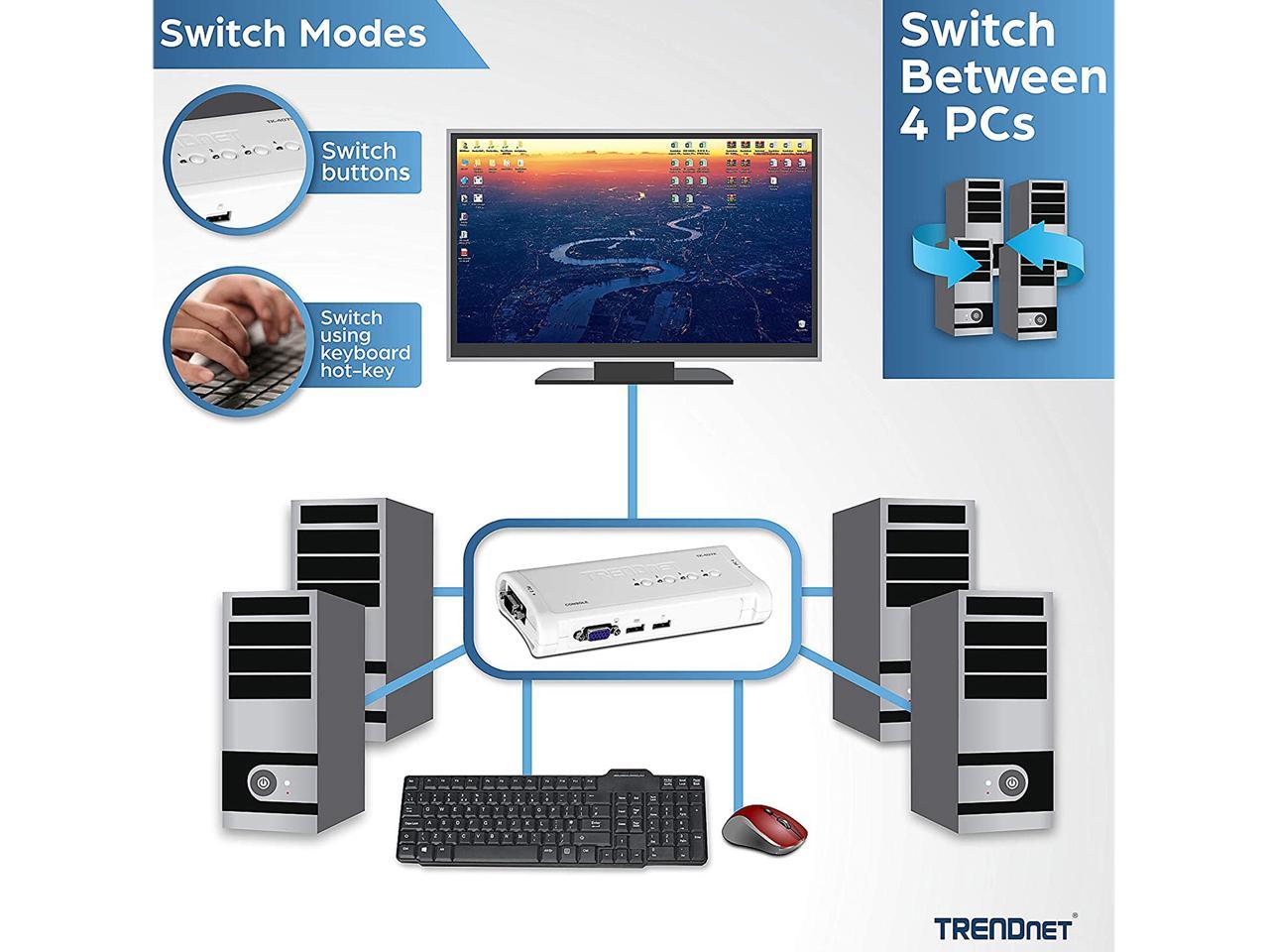 TRENDnet TK-407K 4-Port KVM Switch Kit (Version v1.3R)