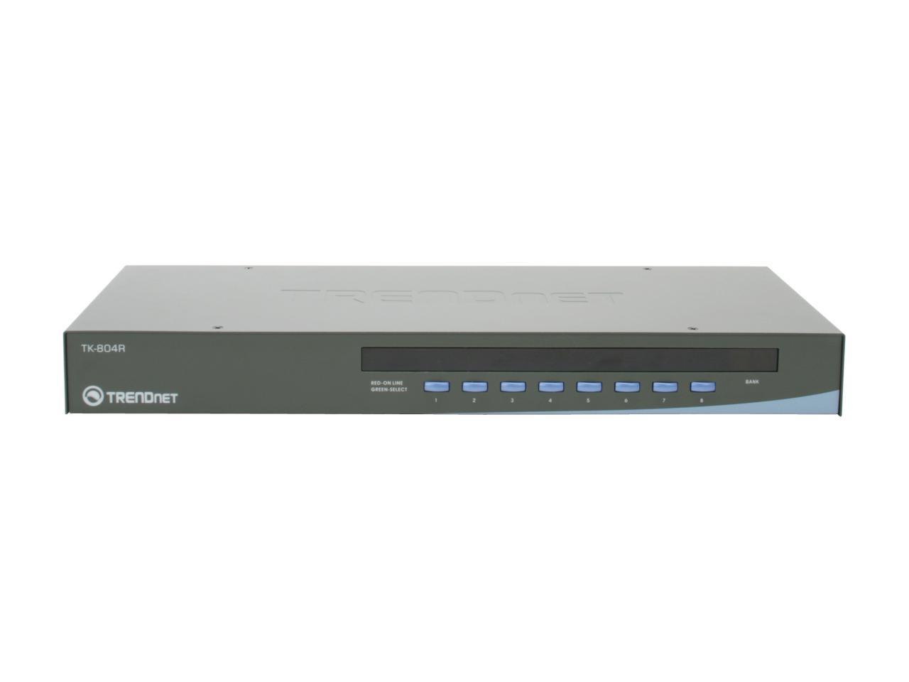 TRENDnet TK-804R 8-Port USB+PS/2 Rack Mount KVM Switch w/ OSD