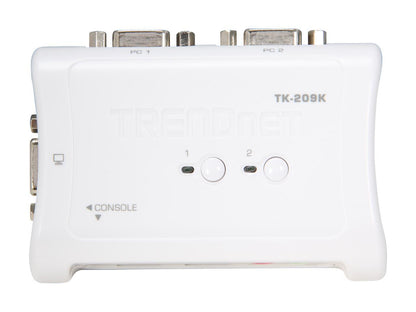TRENDnet TK-209K 2-Port USB KVM Switch Kit w/ Audio (Includes 2x KVM Cables)