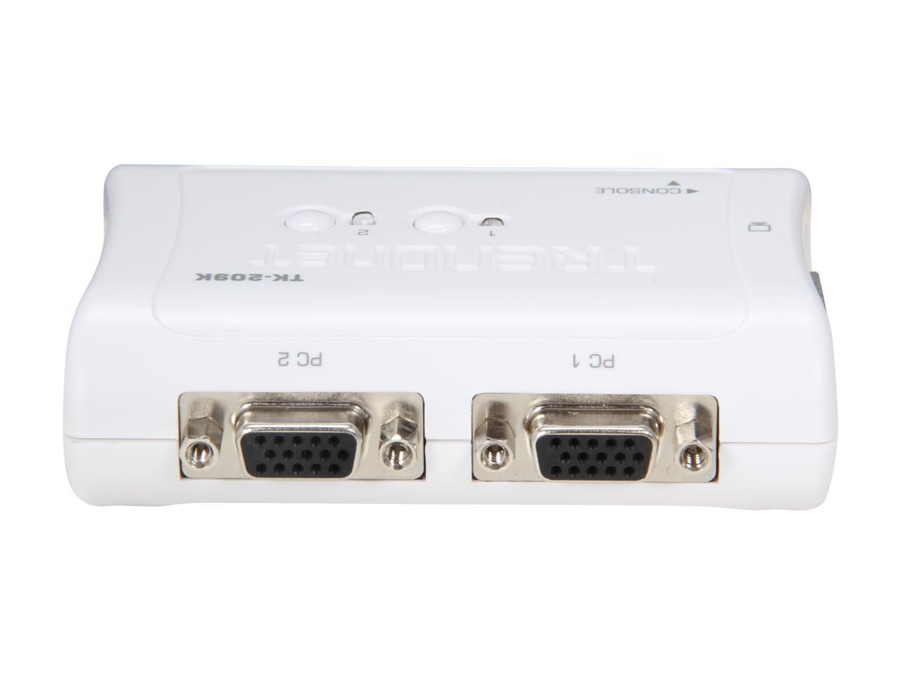TRENDnet TK-209K 2-Port USB KVM Switch Kit w/ Audio (Includes 2x KVM Cables)