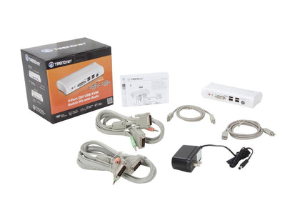 TRENDnet TK-204UK 2-Port DVI USB KVM Switch with Audio Kit