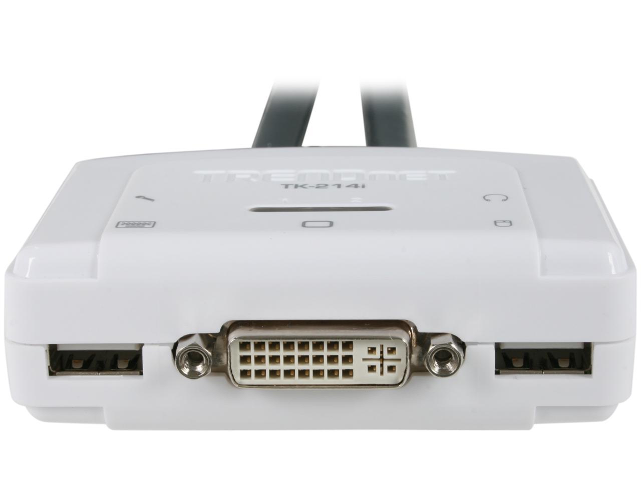 TRENDnet TK-214I 2-Port DVI USB KVM Switch Kit with Audio