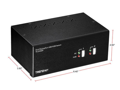 TRENDnet TK-240DP 2-Port Dual Monitor DisplayPort KVM Switch