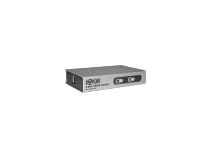 TRIPP LITE B022-002-KT-R 2-Port Desktop KVM Switch w/ 2 KVM Cable Kits