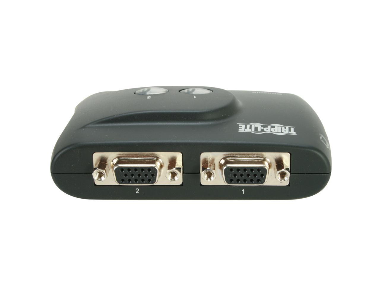 TRIPP LITE B004-VUA2-K-R 2-Port Compact USB KVM Switch w/Audio and Cable