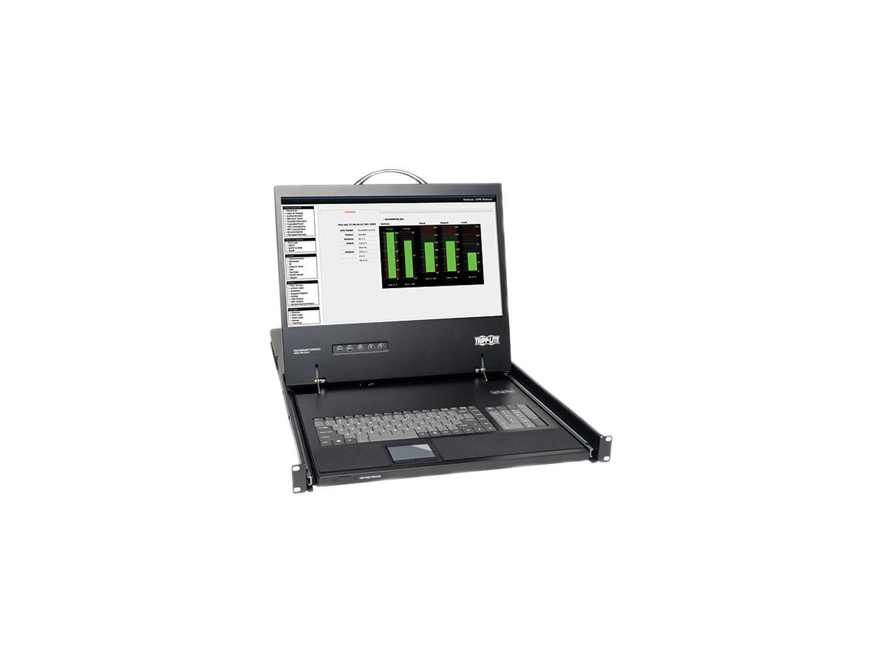 Tripp Lite Rack Mount KVM Console, 19 in. LCD Display Monitor, 1U, with Touch Pad (B021-000-19)