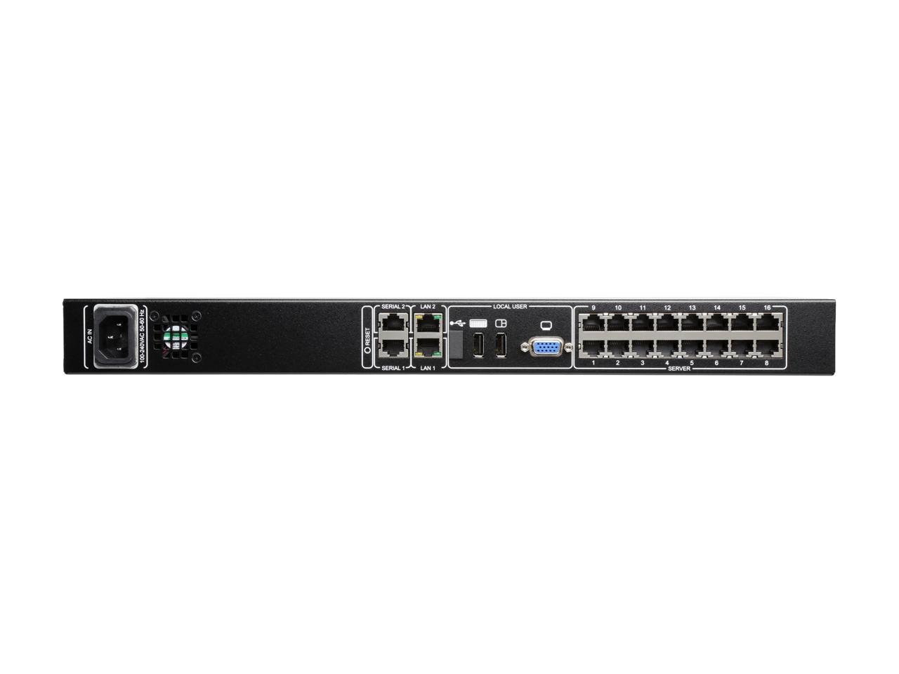 TRIPP LITE B072-016-1-IP 16-Port NetCommander 1U Rackmount Cat5 KVM over IP Switch