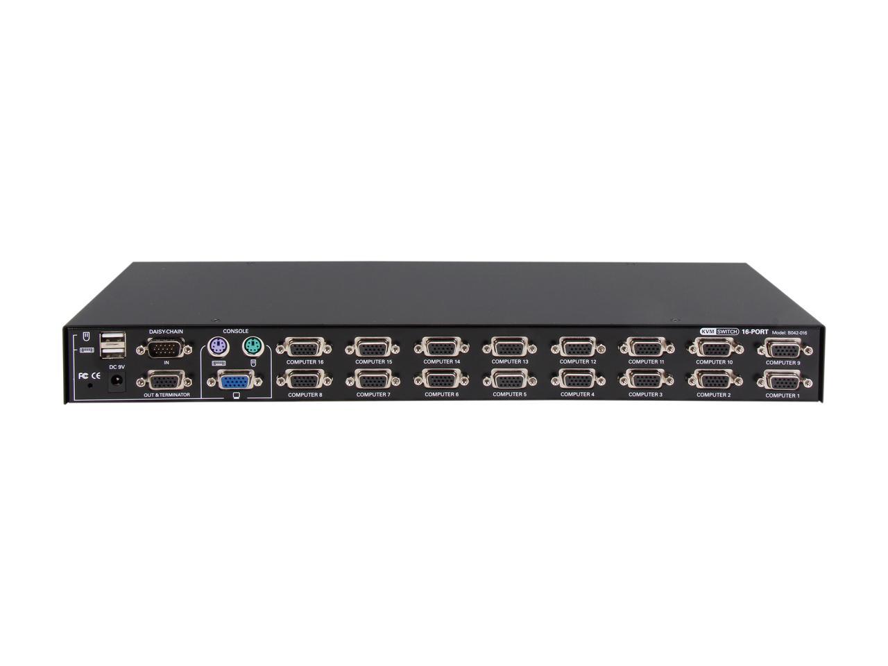 Tripp Lite 16-Port 1U Rack-Mount USB/PS2 KVM Switch with On-Screen Display (B042-016)
