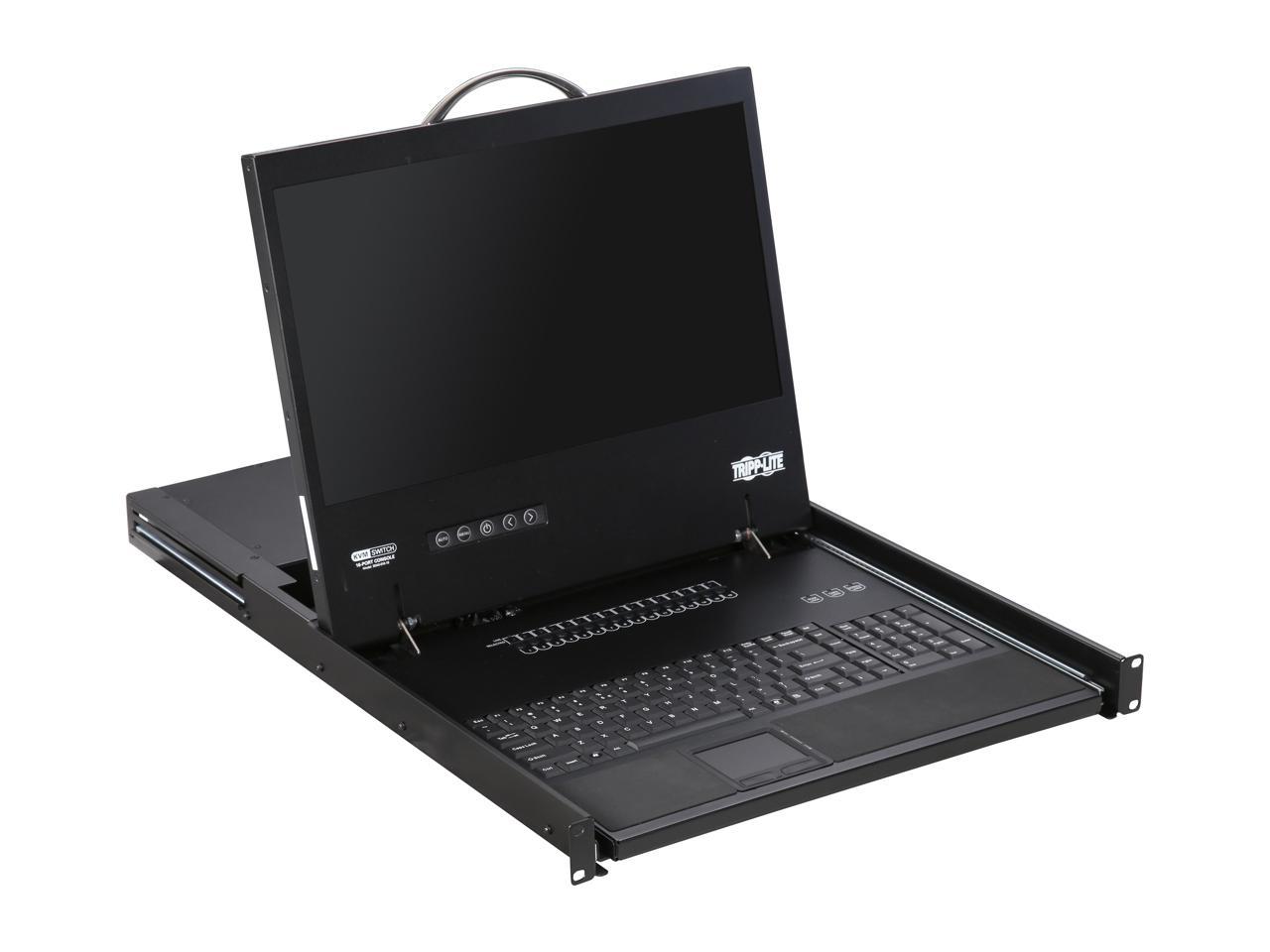 Tripp Lite 16-Port 1U Rack-Mount Console KVM Switch with 19-in. LCD, PS/2 or USB, VGA, TAA (B040-016-19)