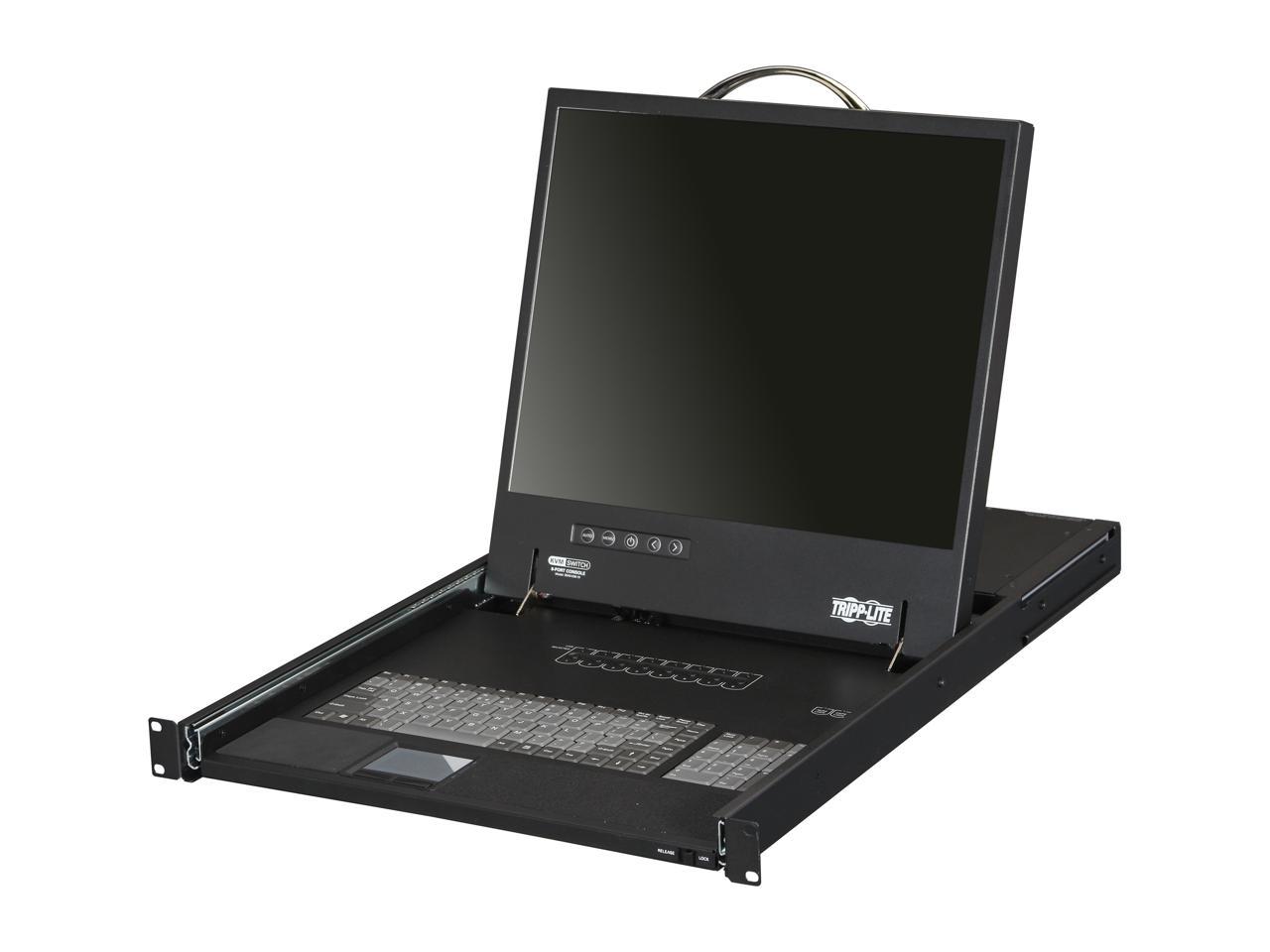 Tripp Lite Rack Mount Console KVM Switch, NetController 8-Port 1U KVM Console, 19 in. LCD Display Monitor (B040-008-19)