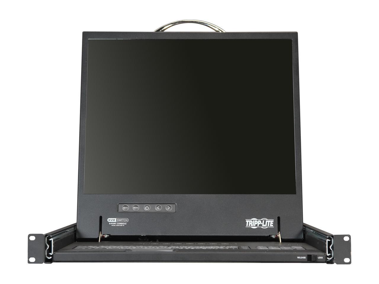 Tripp Lite Rack Mount Console KVM Switch, NetController 8-Port 1U KVM Console, 19 in. LCD Display Monitor (B040-008-19)