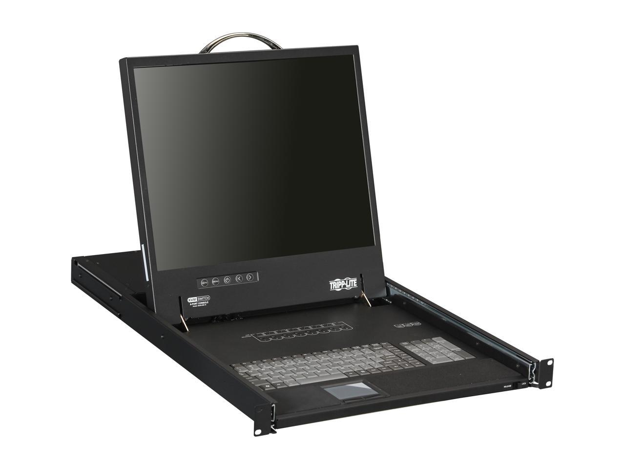 Tripp Lite Rack Mount Console KVM Switch, NetController 8-Port 1U KVM Console, 19 in. LCD Display Monitor (B040-008-19)