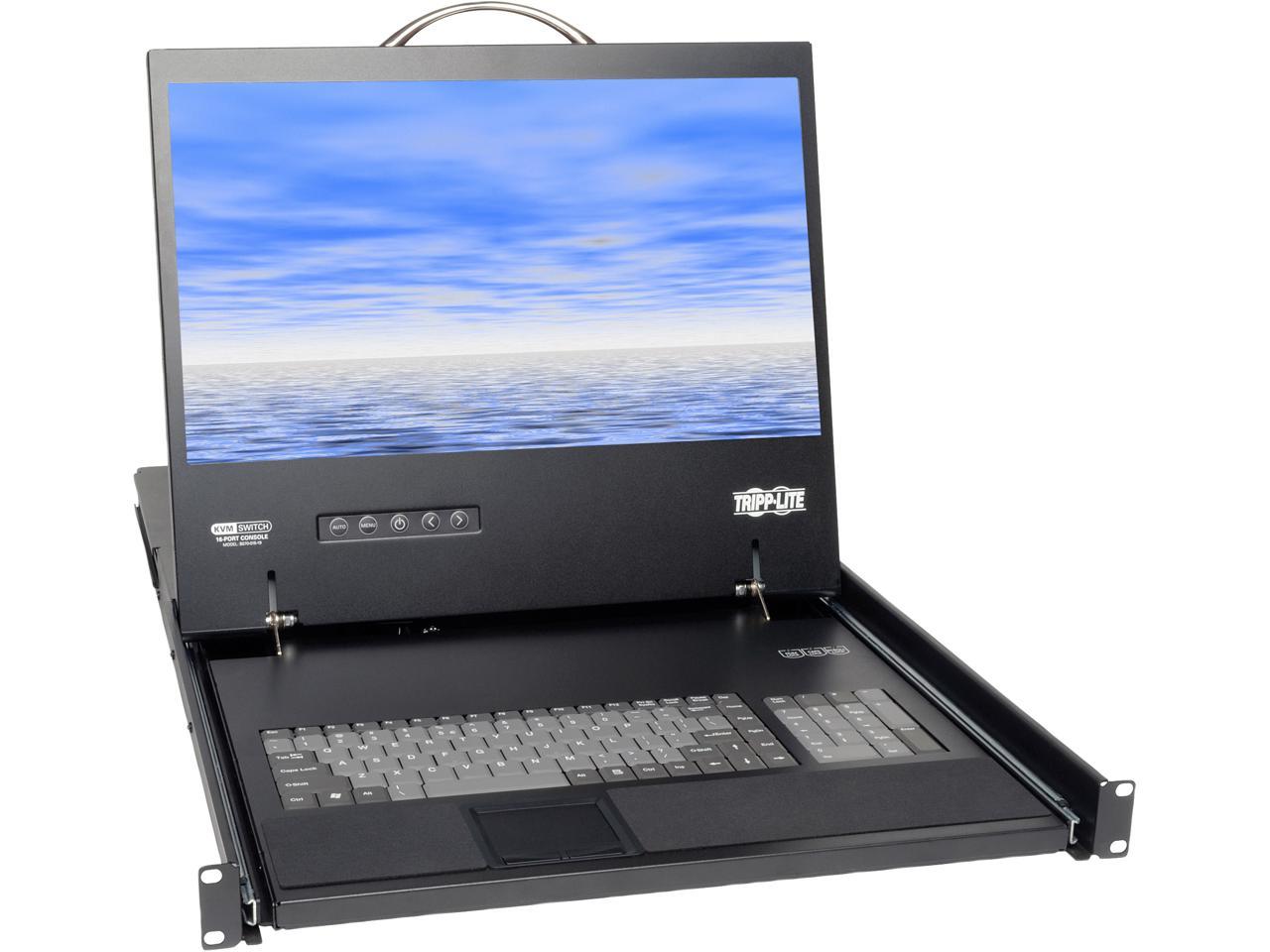 Tripp Lite 16-Port Cat5 1U Rack-Mount Console KVM Switch with 19-in. LCD, TAA (B070-016-19)