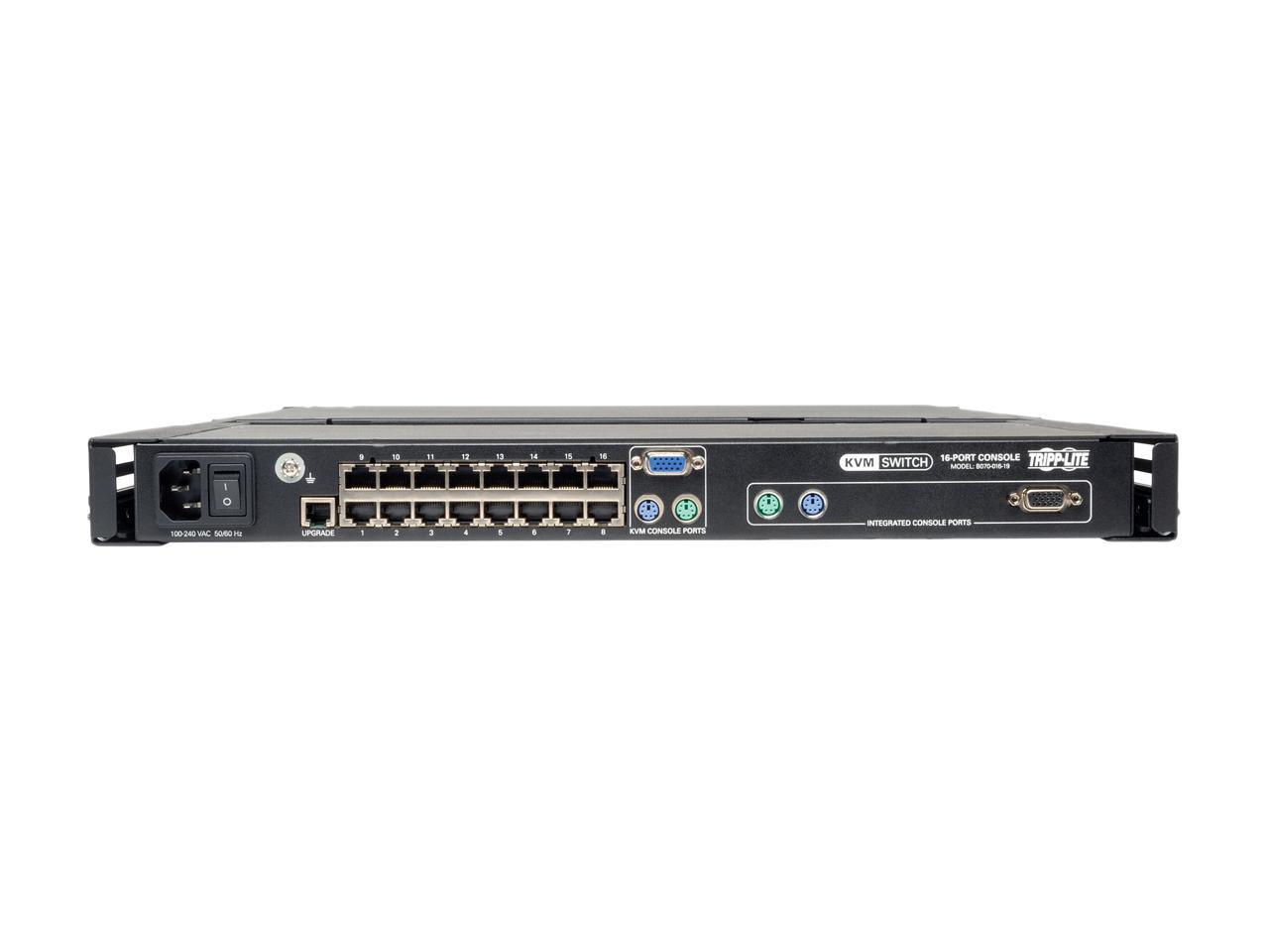 Tripp Lite 16-Port Cat5 1U Rack-Mount Console KVM Switch with 19-in. LCD, TAA (B070-016-19)